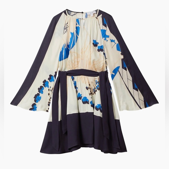 Reiss Dresses & Skirts - Reiss Sasha Satin Bell Sleeve Mini Dress